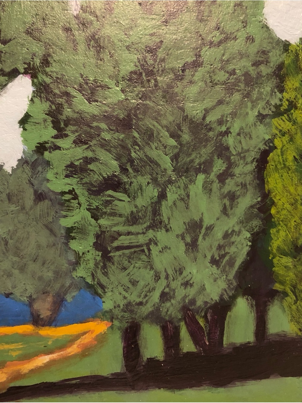 Painting Original Landscape 11 x 14 Acrylic on Wooden Panel - Picture 5 of 5